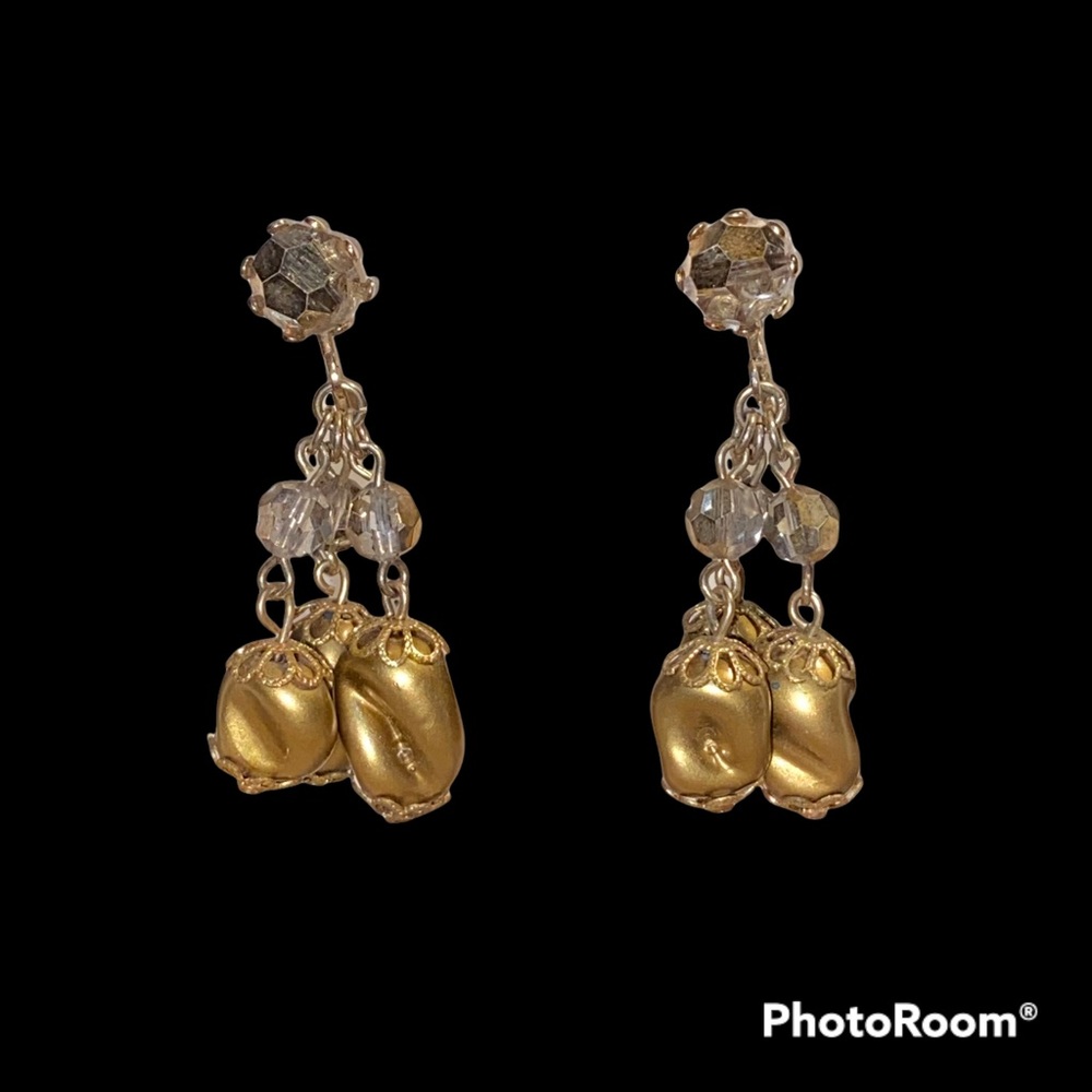 Vintage Screw Back Chandelier Earrings